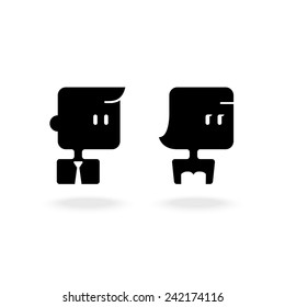 man and woman icons