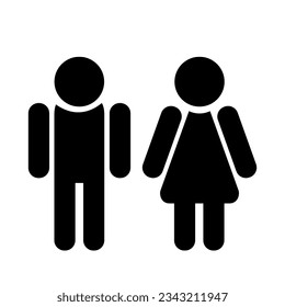 Man and woman icons, contemporary design, vector illustration