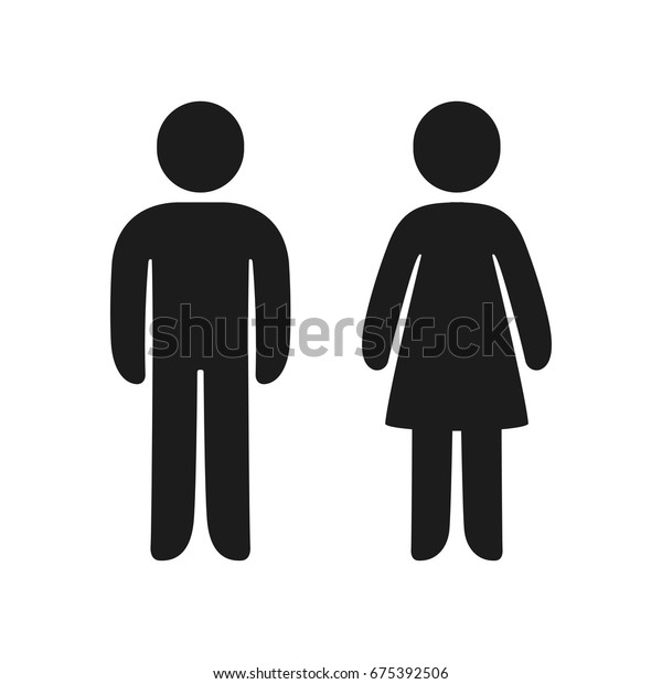 Download Man Woman Icons Male Female Bathroom Stock Vector (Royalty Free) 675392506