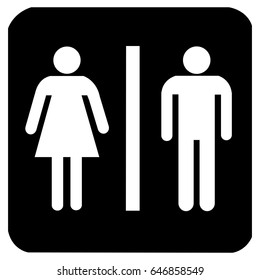 man and woman icons, toilet sign