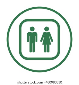 Man and Woman Icon,vector. Flat design.