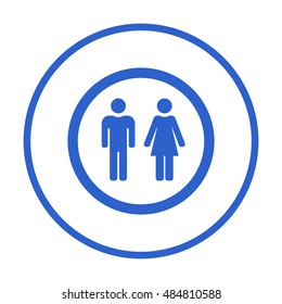 Man and Woman Icon,vector. Flat design.