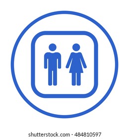 Man and Woman Icon,vector. Flat design.
