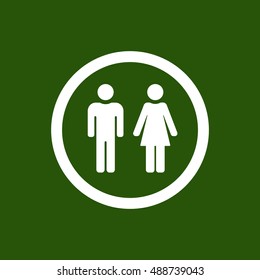 Man and Woman Icon,vector. Flat design.