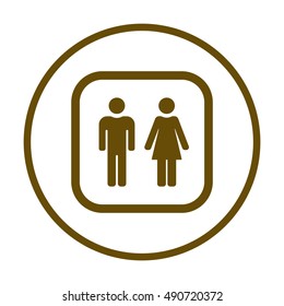 Man and Woman Icon,vector. Flat design.