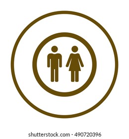 Man and Woman Icon,vector. Flat design.