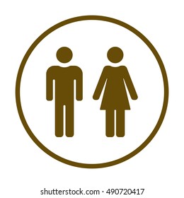 Man and Woman Icon,vector. Flat design.