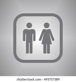 Man and Woman Icon,vector. Flat design.