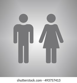 Man and Woman Icon,vector. Flat design.