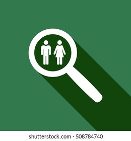 Man and Woman Icon,vector. Flat design.