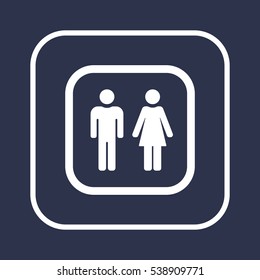 Man and Woman Icon,vector. Flat design.