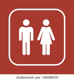 Man and Woman Icon,vector. Flat design.