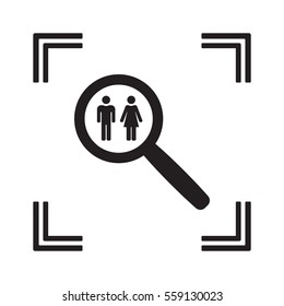Man and Woman Icon,vector. Flat design.