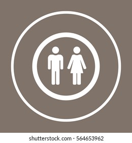 Man and Woman Icon,vector. Flat design.