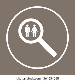Man and Woman Icon,vector. Flat design.