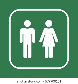 Man and Woman Icon,vector. Flat design.