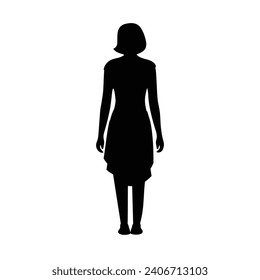 Man, Woman and kids standing silhouette. Group in formal dress. Shillouette romantic couple picture. Silhouettes of People.