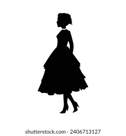 Man, Woman and kids standing silhouette. Group in formal dress. Shillouette romantic couple picture. Silhouettes of People.