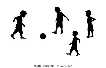 Man, Woman and kids standing silhouette. Group in formal dress. Shillouette romantic couple picture. Silhouettes of People.