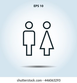 man and woman line icon
