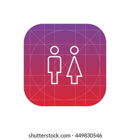 man and woman line icon