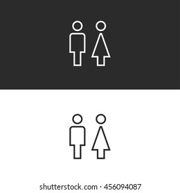 man and woman line icon