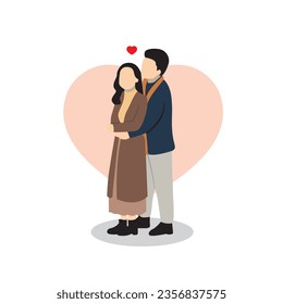 Man and woman in love. Vector illustration
