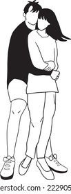 man and woman lover cartoon doodle kawaii anime coloring page cute illustration drawing clip art character chibi manga comics