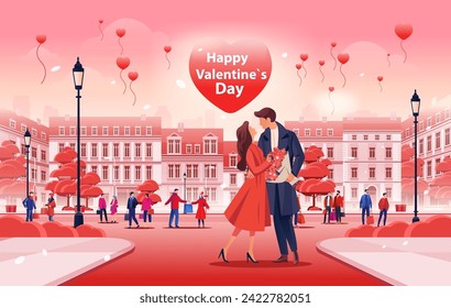 man woman lovers elegant couple dancing at city street happy valentines day celebration concept cityscape background full length