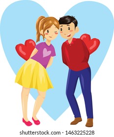 Man and woman loving each other