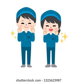 The man and woman of the moving company