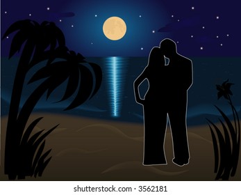man and woman on a beach