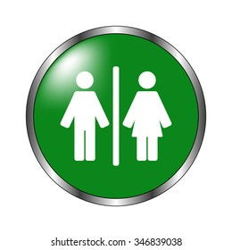 Man and Woman - paper vector icon