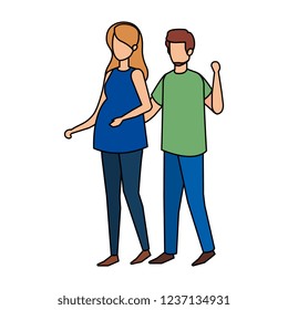 man with woman pregnancy characters