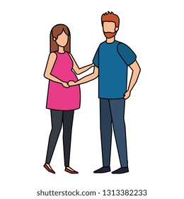 man with woman pregnancy characters