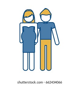 man and woman pregnant icon