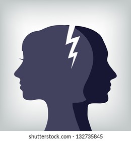man and woman relations concept, vector