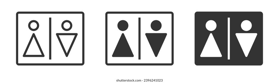 Man and Woman restroom icon. Vector illustration.