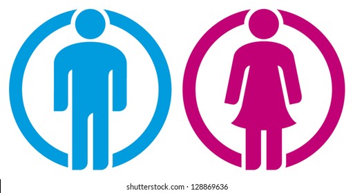 Man & Woman Restroom Sign