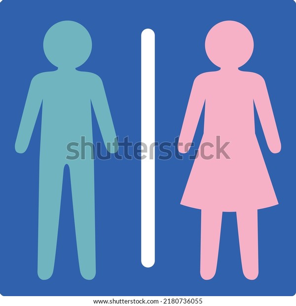 Man Woman Restroom Sign Illustration Stock Vector Royalty Free