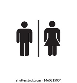 Man and woman restroom sign vector. Toilet symbol  