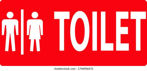 Man and woman restroom sign vector. Toilet symbol