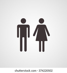 Man and woman restroom signs (Toilet)