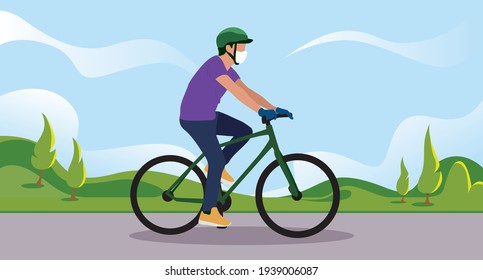 man and woman riding bicycle in natural background