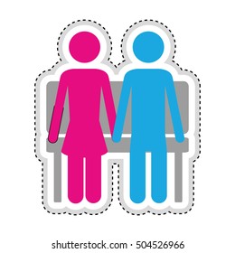 man woman romantic couple icon image 