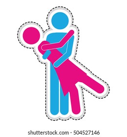 man woman romantic couple icon image 