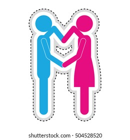 man woman romantic couple icon image 