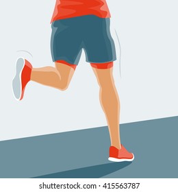 Man or woman runner running