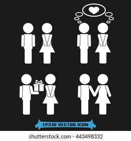 man and woman set icon vector illustration eps10.