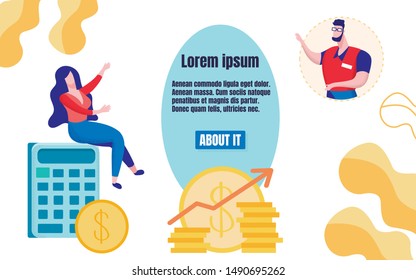 Man and Woman Showing Each Other Hand. Increase Profits. Study Graphics Diagrams. illustration. Information Study and Pricing. Analysis and Statistics. White Background. Website Page. Price Increase.